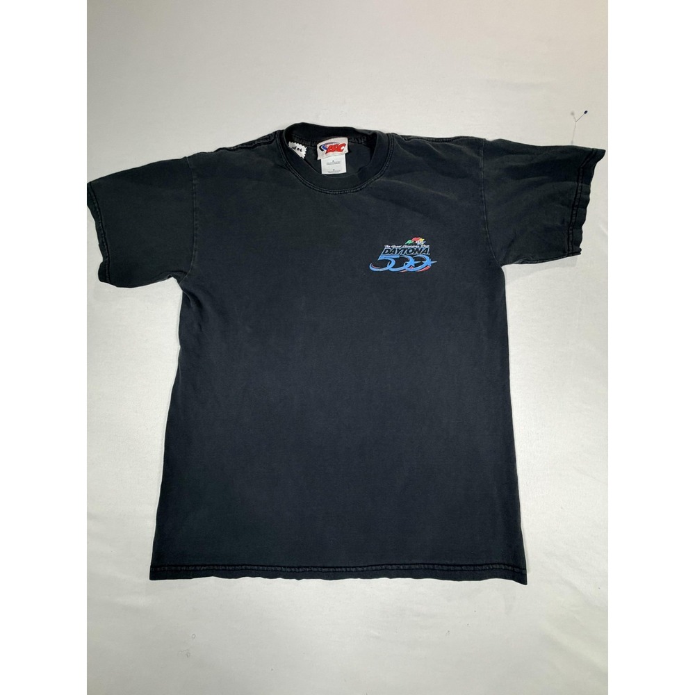 Vintage ISC Daytona 500 Shirt Mens Medium Black NASCAR Racing Graphic 2001 Tee